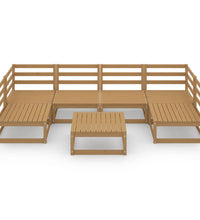 7-tlg. Garten-Lounge-Set Massivholz Kiefer