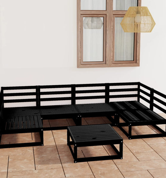 7-tlg. Garten-Lounge-Set Massivholz Kiefer