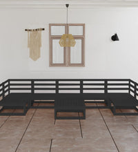 8-tlg. Garten-Lounge-Set Massivholz Kiefer