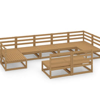 9-tlg. Garten-Lounge-Set Massivholz Kiefer