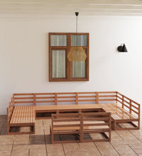 11-tlg. Garten-Lounge-Set Massivholz Kiefer