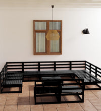 12-tlg. Garten-Lounge-Set Massivholz Kiefer