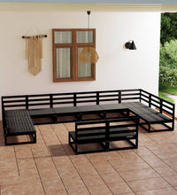 12-tlg. Garten-Lounge-Set Massivholz Kiefer