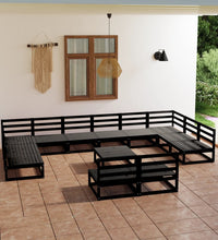 13-tlg. Garten-Lounge-Set Massivholz Kiefer