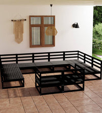 11-tlg. Garten-Lounge-Set Massivholz Kiefer