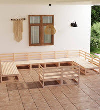 12-tlg. Garten-Lounge-Set Massivholz Kiefer