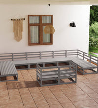 12-tlg. Garten-Lounge-Set Massivholz Kiefer