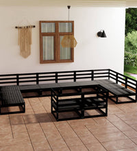 12-tlg. Garten-Lounge-Set Massivholz Kiefer