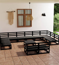 13-tlg. Garten-Lounge-Set Massivholz Kiefer