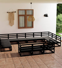 13-tlg. Garten-Lounge-Set Massivholz Kiefer