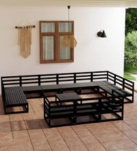 14-tlg. Garten-Lounge-Set Massivholz Kiefer