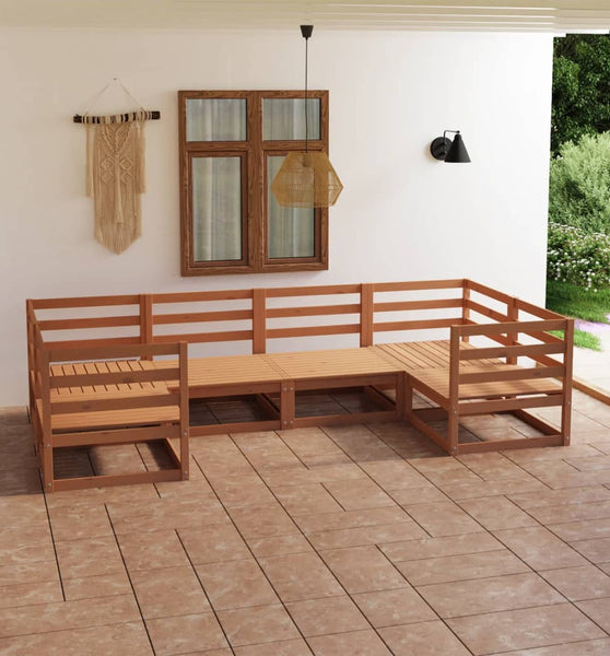 6-tlg. Garten-Lounge-Set Massivholz Kiefer