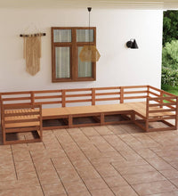 7-tlg. Garten-Lounge-Set Massivholz Kiefer