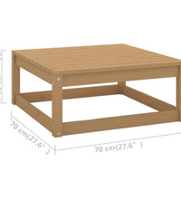 3-tlg. Garten-Lounge-Set mit Kissen Massivholz Kiefer