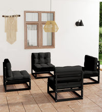 4-tlg. Garten-Lounge-Set mit Kissen Kiefer Massivholz