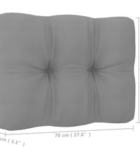 3-Sitzer-Sofa mit Kissen Kiefer Massivholz