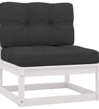 3-Sitzer-Sofa mit Kissen Kiefer Massivholz