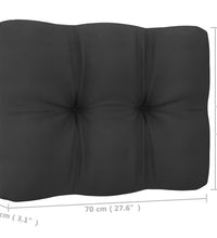 3-Sitzer-Sofa mit Kissen Kiefer Massivholz