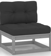 3-Sitzer-Sofa mit Kissen Kiefer Massivholz