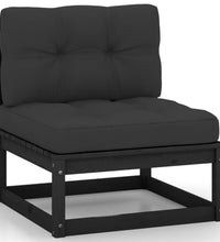 3-Sitzer-Sofa mit Kissen Kiefer Massivholz