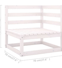 3-Sitzer-Gartensofa mit Kissen Kiefer Massivholz