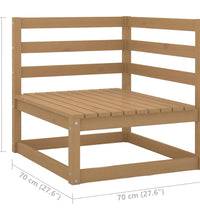 3-Sitzer-Gartensofa mit Kissen Kiefer Massivholz