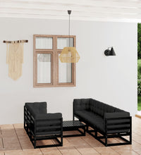 8-tlg. Garten-Lounge-Set mit Kissen Kiefer Massivholz