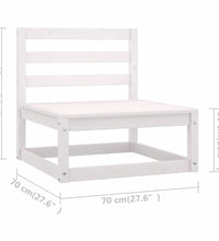 7-tlg. Garten-Lounge-Set mit Kissen Kiefer Massivholz