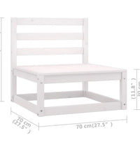 8-tlg. Garten-Lounge-Set mit Kissen Kiefer Massivholz