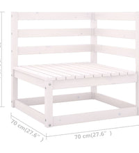 3-tlg. Garten-Lounge-Set mit Kissen Kiefer Massivholz