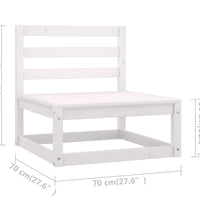 3-tlg. Garten-Lounge-Set mit Kissen Kiefer Massivholz