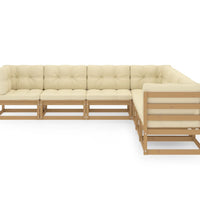 7-tlg. Garten-Lounge-Set mit Kissen Kiefer Massivholz