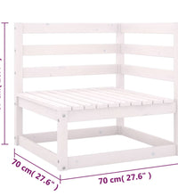 6-tlg. Garten-Lounge-Set mit Kissen Kiefer Massivholz