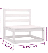 8-tlg. Garten-Lounge-Set mit Kissen Massivholz Kiefer