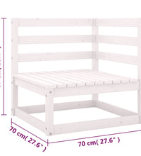 10-tlg. Garten-Lounge-Set mit Kissen Massivholz Kiefer