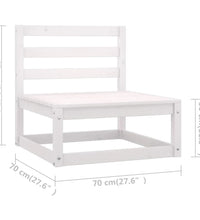 8-tlg. Garten-Lounge-Set mit Kissen Massivholz Kiefer