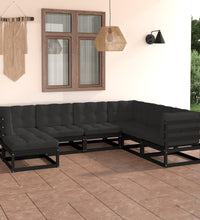 7-tlg. Garten-Lounge-Set mit Kissen Massivholz Kiefer