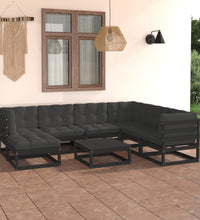 8-tlg. Garten-Lounge-Set mit Kissen Massivholz Kiefer