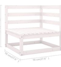 9-tlg. Garten-Lounge-Set mit Kissen Massivholz Kiefer