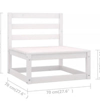 9-tlg. Garten-Lounge-Set mit Kissen Massivholz Kiefer