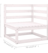 5-tlg. Garten-Lounge-Set mit Kissen Massivholz Kiefer