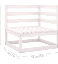 6-tlg. Garten-Lounge-Set mit Kissen Massivholz Kiefer