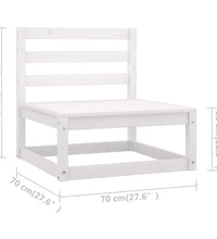 6-tlg. Garten-Lounge-Set mit Kissen Massivholz Kiefer