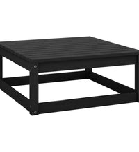 10-tlg. Garten-Lounge-Set mit Kissen Schwarz Massivholz Kiefer