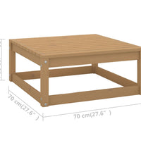 10-tlg. Garten-Lounge-Set mit Kissen Honigbraun Massivholz