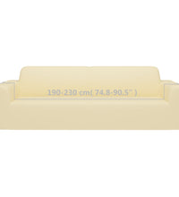 Stretch Sofahusse 3-Sitzer Creme Polyester-Jersey