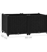 Hochbeet 80x40x38 cm Polypropylen