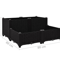 Hochbeet 80x80x38 cm Polypropylen