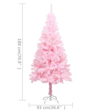 Künstlicher Weihnachtsbaum mit Beleuchtung & Kugeln Rosa 180cm