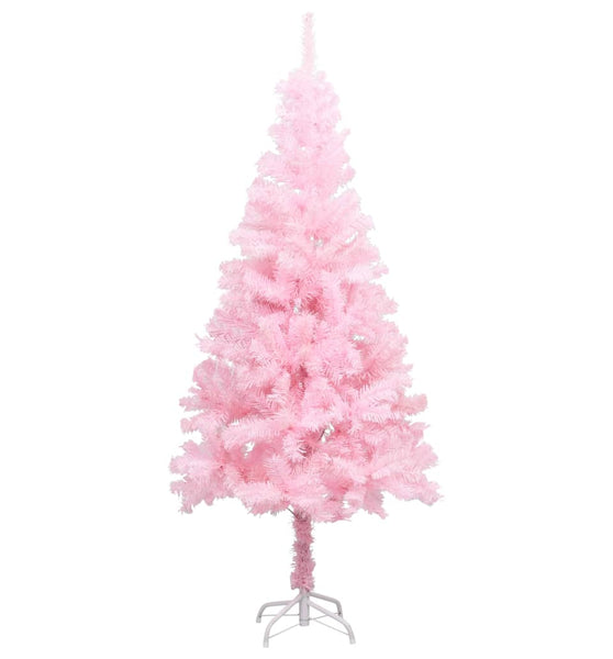 Künstlicher Weihnachtsbaum mit Beleuchtung & Kugeln Rosa 180cm